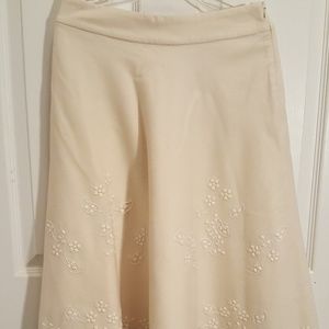 Ivory Banana Republic A-Line Skirt: Size 2